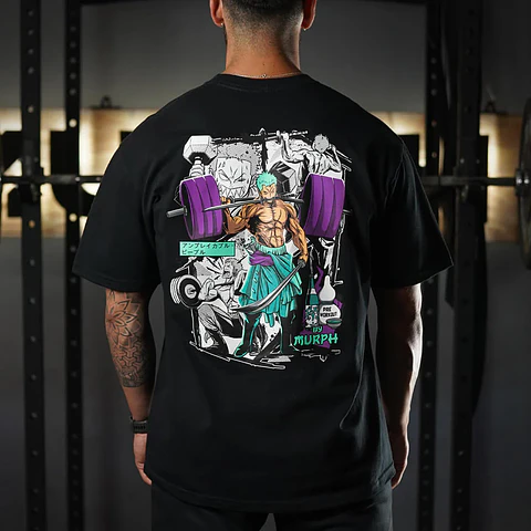 Remera Oversize King of Lifting - Negro
