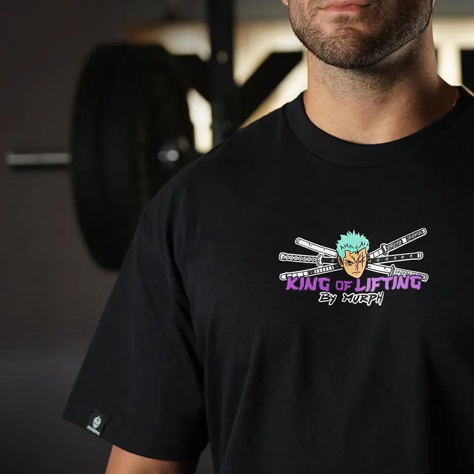 Remera Oversize King of Lifting - Negro 4