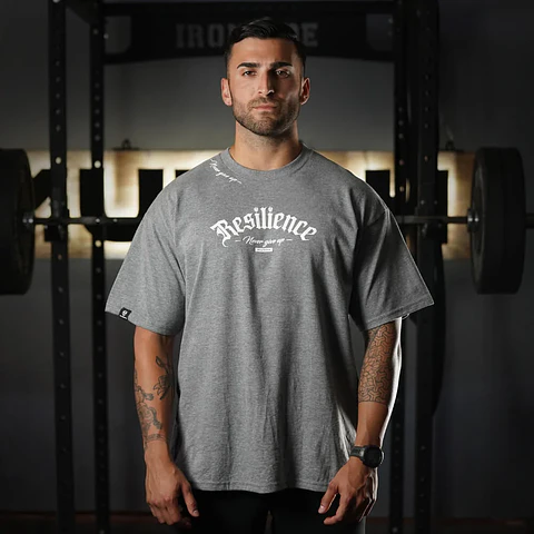 Remera Oversize Premium Resilience - Heather Gray