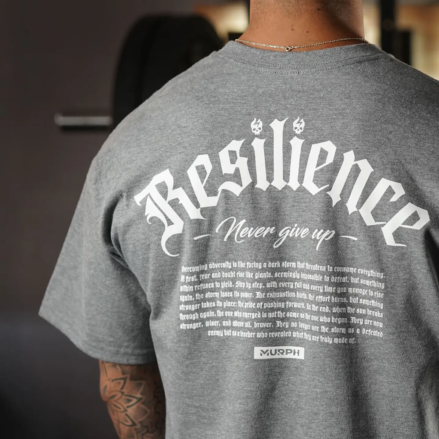 Remera Oversize Premium Resilience - Heather Gray 4
