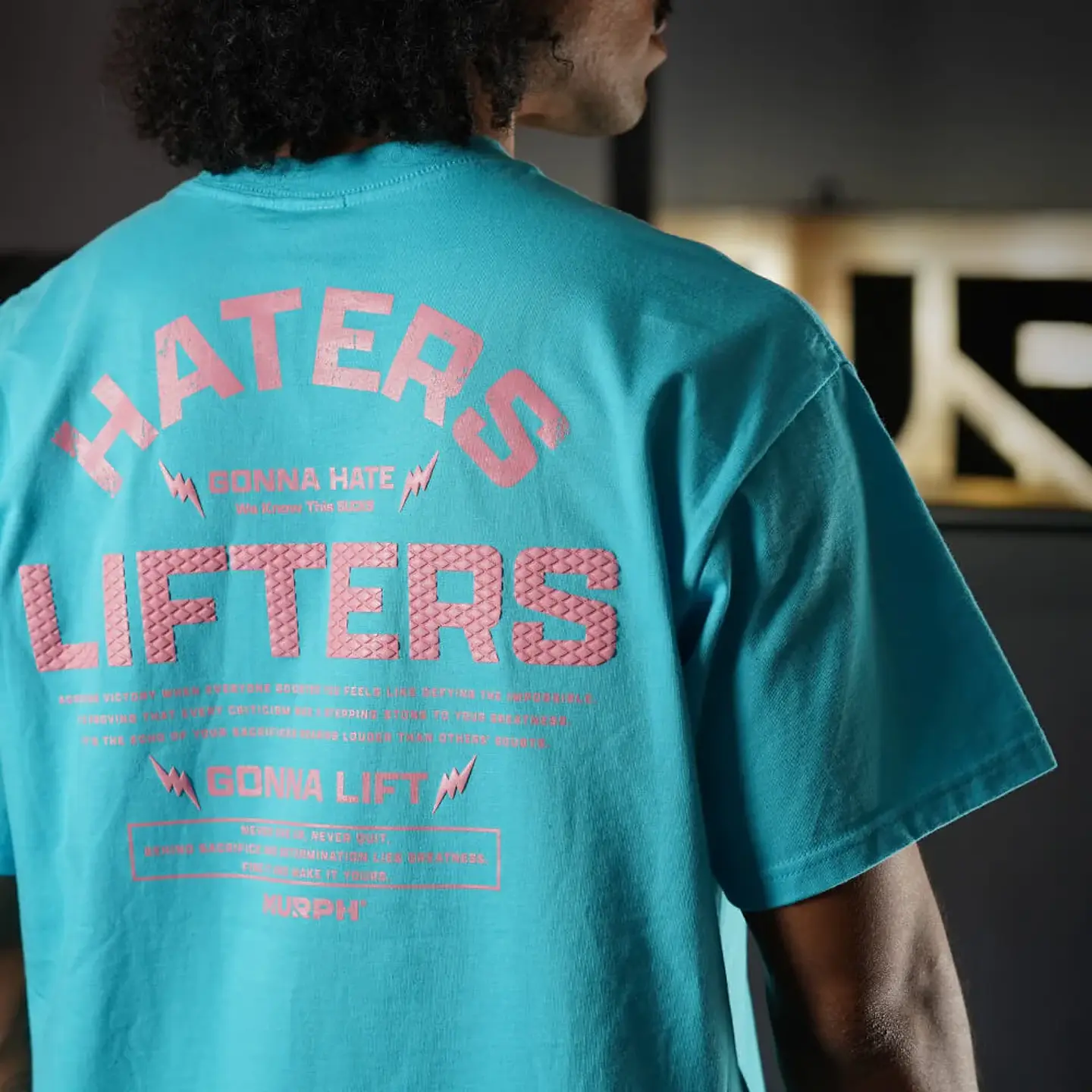 Remera Oversize Premium Haters Vs Lifters - Energy Blue 3