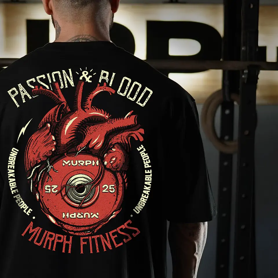 Remera Oversize Passion & Blood - Black 3