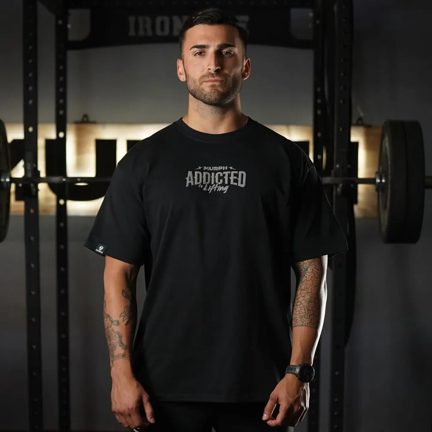 Remera Oversize Addicted - Negro 1