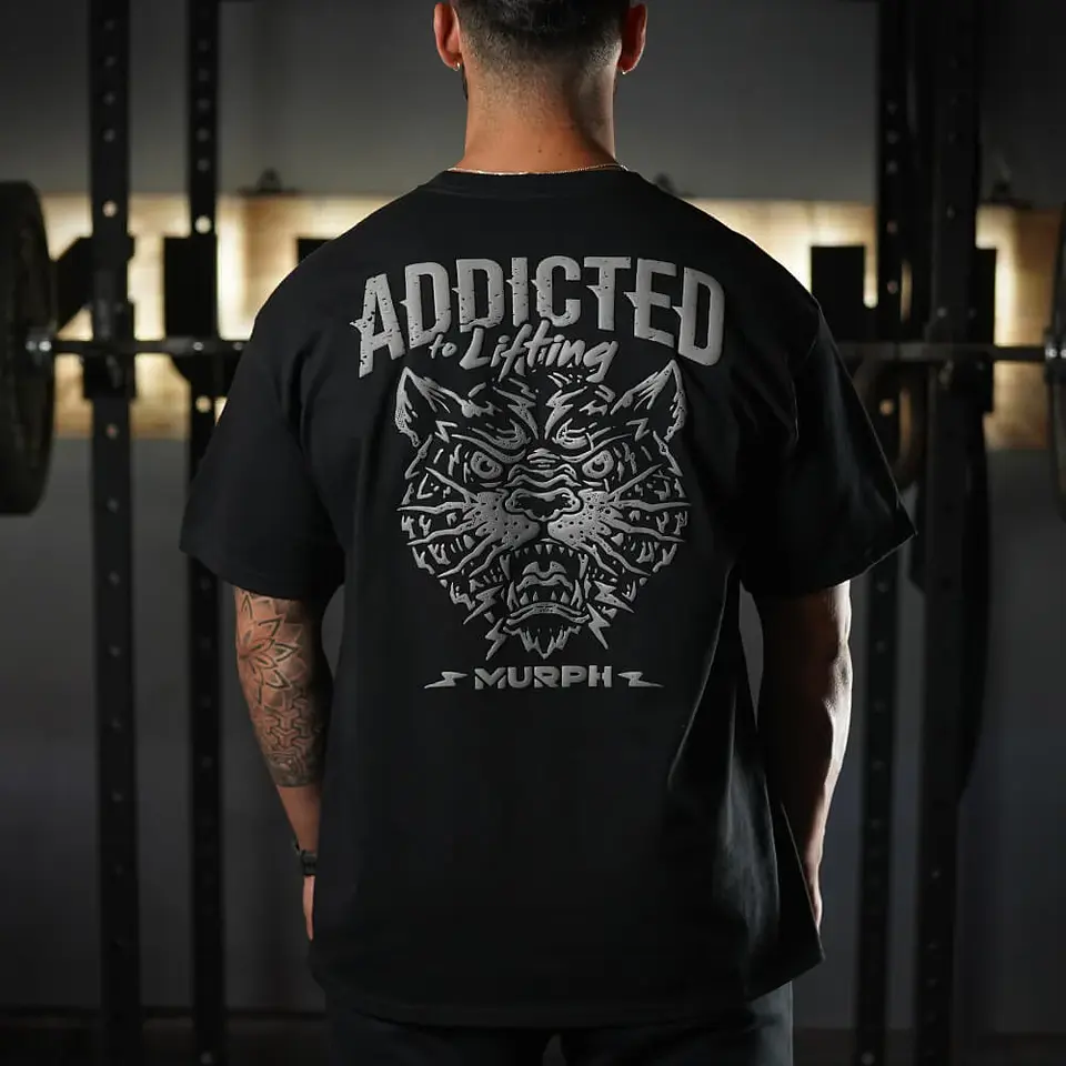 Remera Oversize Addicted - Negro 2
