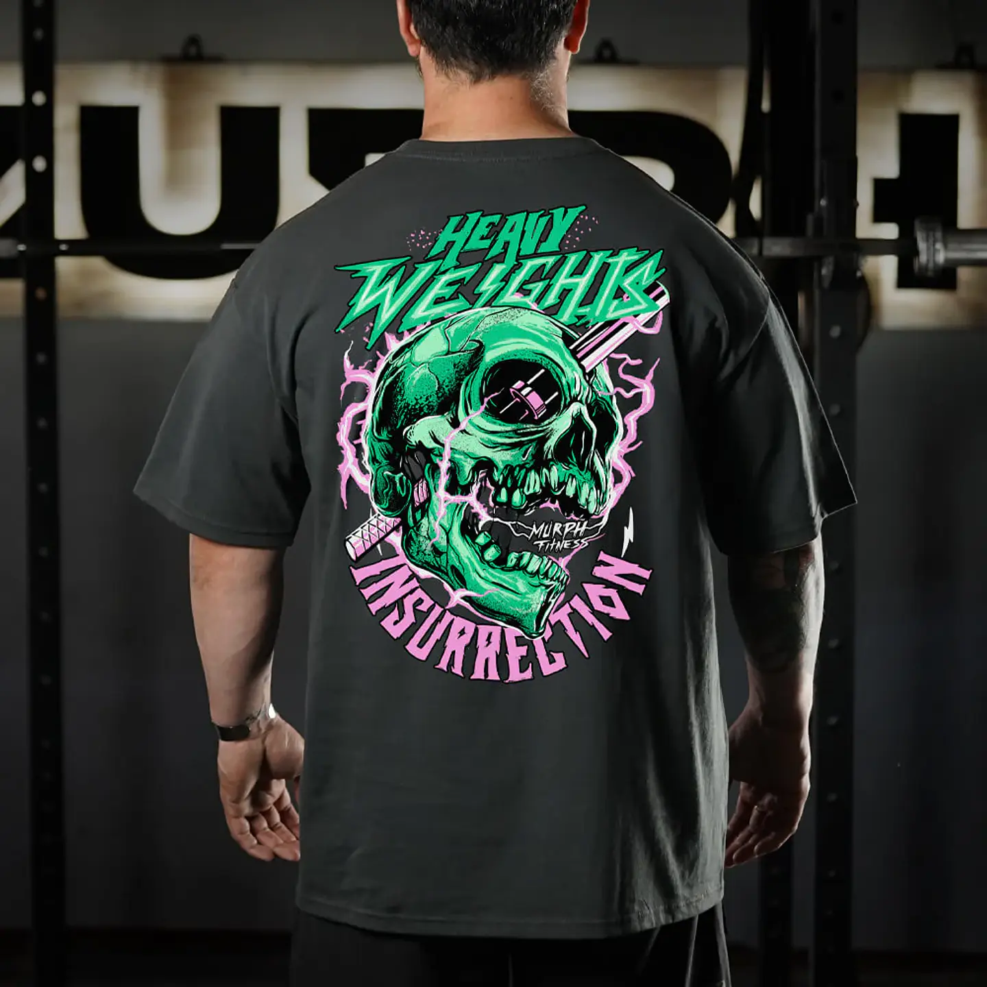 Remera Oversize Insurrection - Gris Charcoal 1