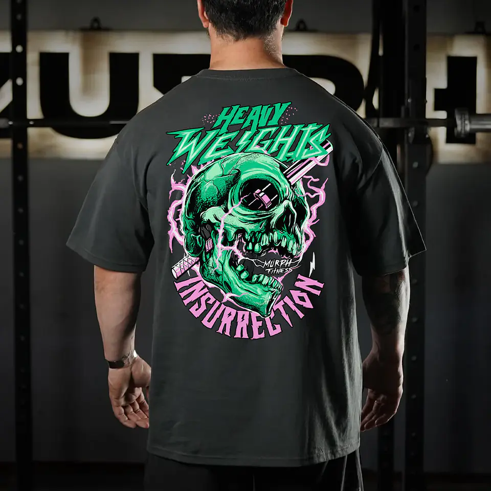 Remera Oversize Insurrection - Gris Charcoal 1