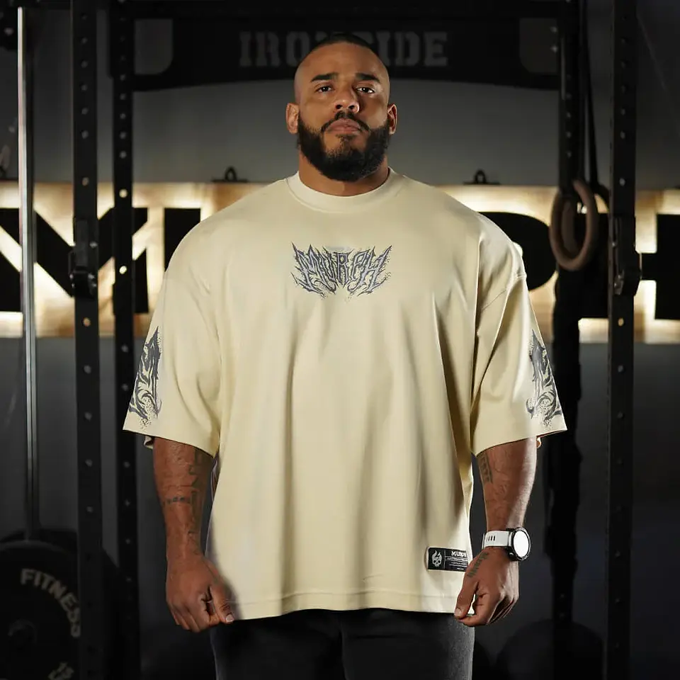  Remera Oversize ICON Sinister Logo - Sweet Cream 1