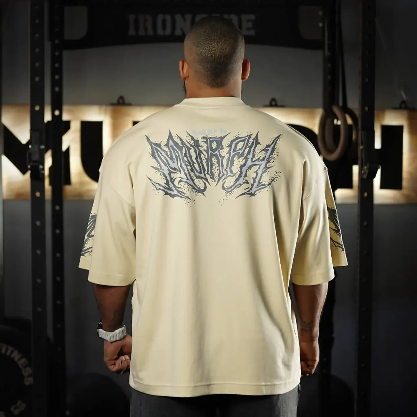  Remera Oversize ICON Sinister Logo - Sweet Cream 3