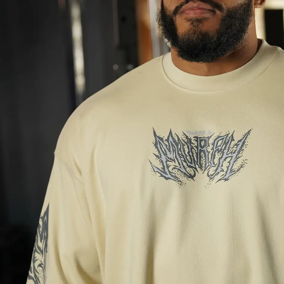  Remera Oversize ICON Sinister Logo - Sweet Cream 6