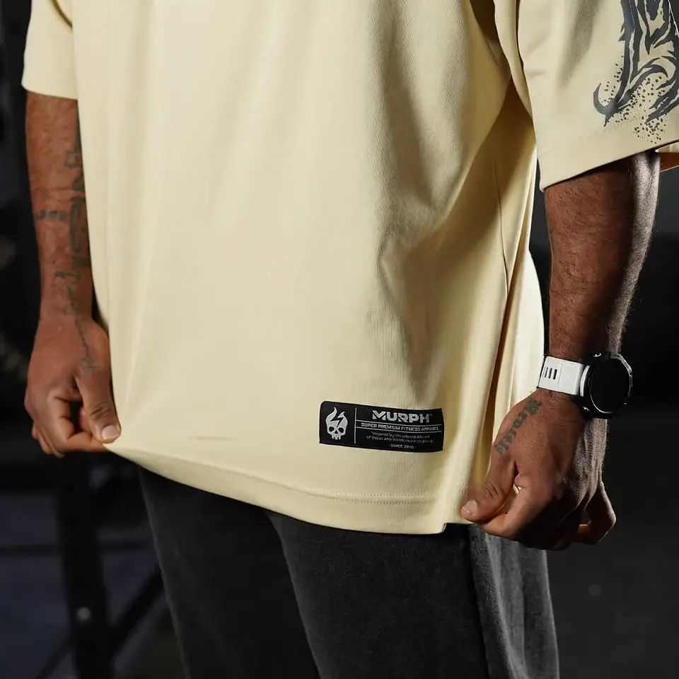  Remera Oversize ICON Sinister Logo - Sweet Cream 7