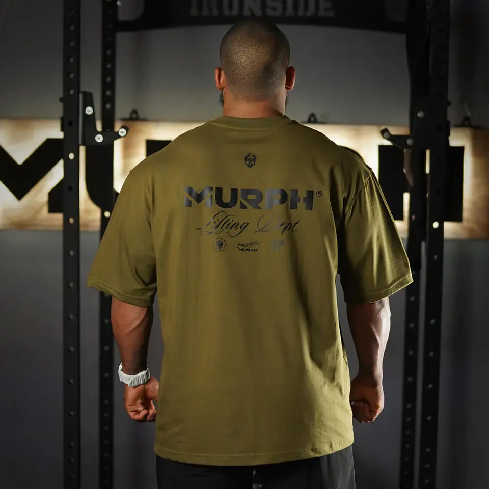 Remera Oversize Premium Discipline Beats Talent - Acid Gold 1