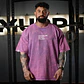 Remera Oversize Premium Discipline Beats Talent - Acid Purple - Miniatura 1