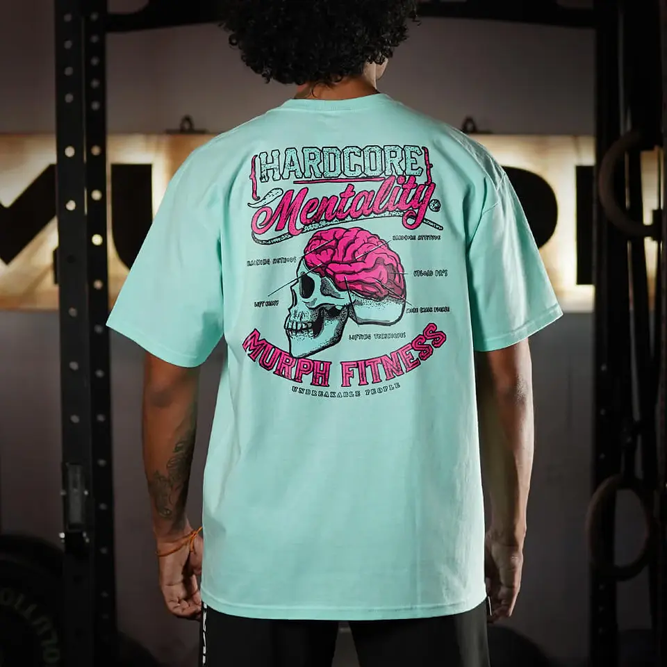 Remera Oversize Hardcore Mentality - Menta 1