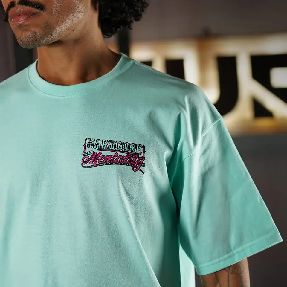 Remera Oversize Hardcore Mentality - Menta 4