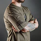 Remera Oversize Barbell Texture - Verde Táctico - Miniatura 4