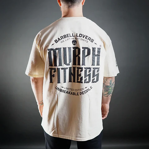 Remera Oversize Barbell Texture - Sweet Cream