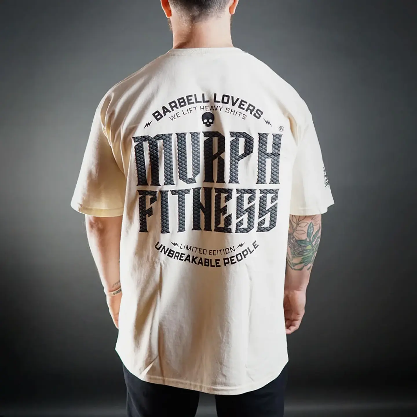 Remera Oversize Barbell Texture - Sweet Cream 1