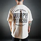 Remera Oversize Barbell Texture - Sweet Cream - Miniatura 1