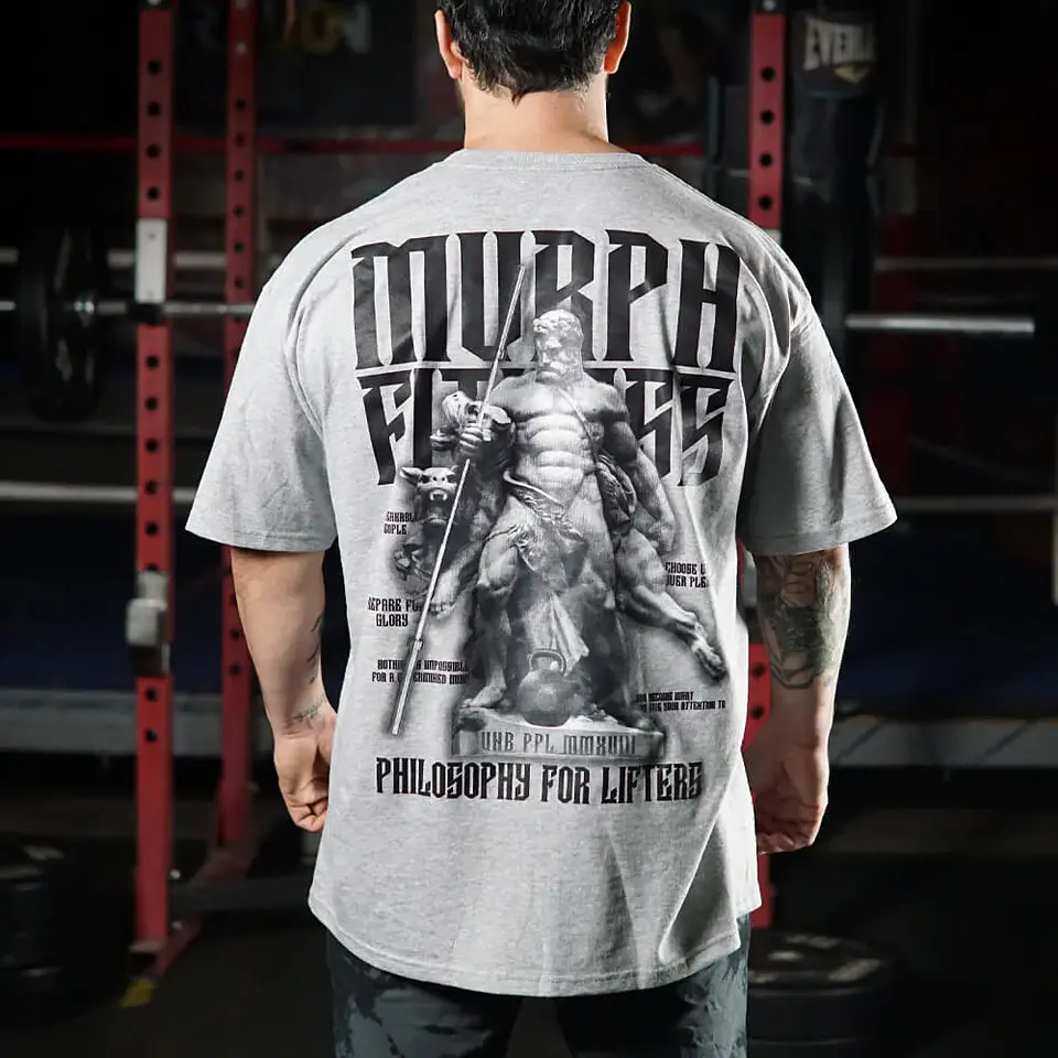 Remera Oversize Philosophy Of Lifters - Gris 1