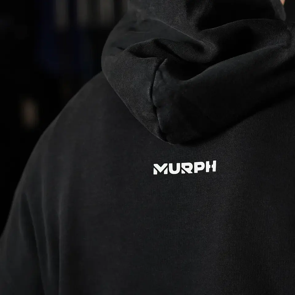 Buzo Premium Boxy Fit Hoddie ONIX Skull Logo - Acid Black 5
