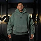 Buzo Premium Boxy Fit Hoddie ONIX Skull logo - Acid Green - Miniatura 1