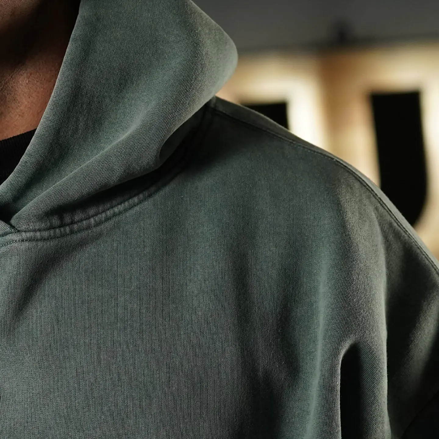 Buzo Premium Boxy Fit Hoddie ONIX Skull logo - Acid Green 7