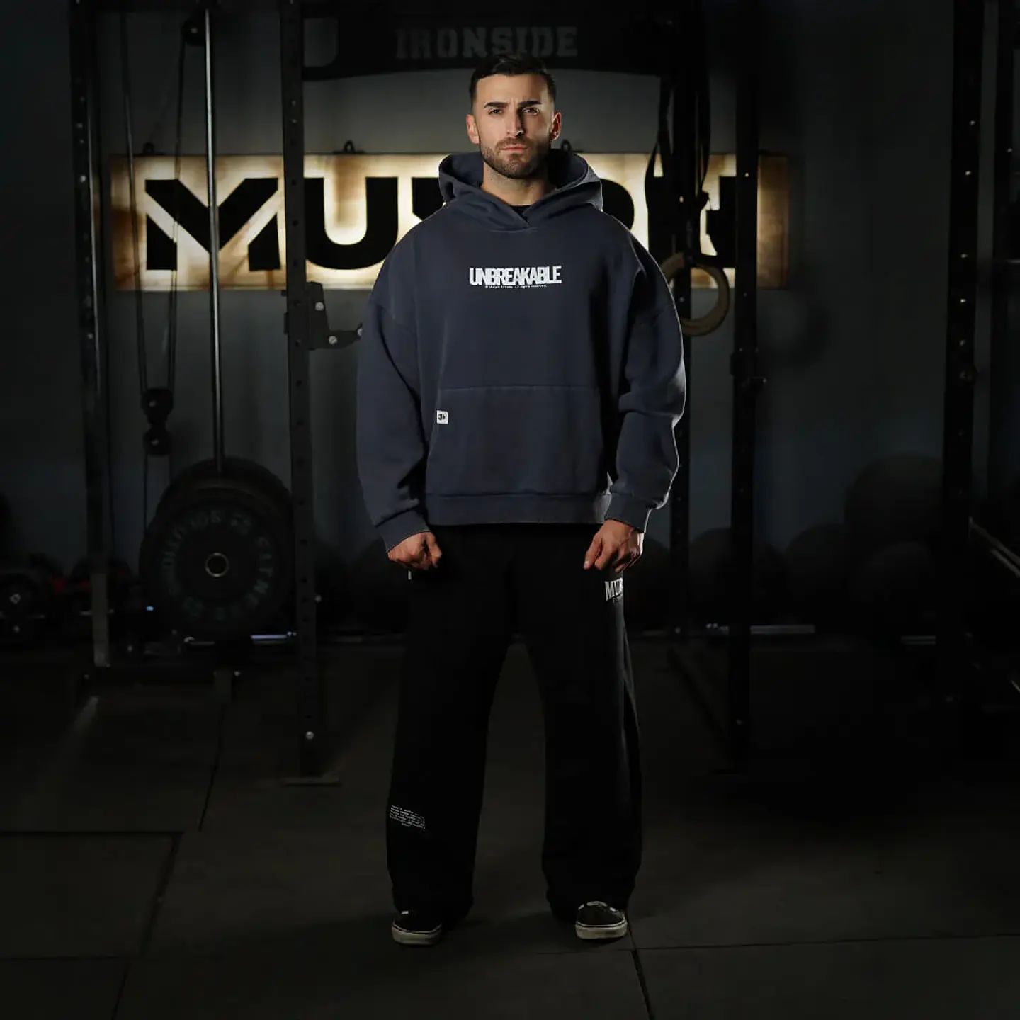 Buzo Premium Boxy Fit Hoddie ONIX UNBREAKABLE - Acid Blue 7