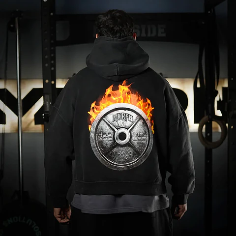 Buzo Premium Boxy Fit Hoddie ONIX Born in Fire - Acid Black