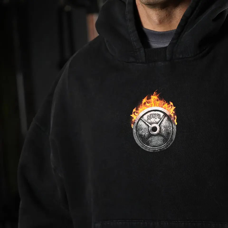 Buzo Premium Boxy Fit Hoddie ONIX Born in Fire - Acid Black 4