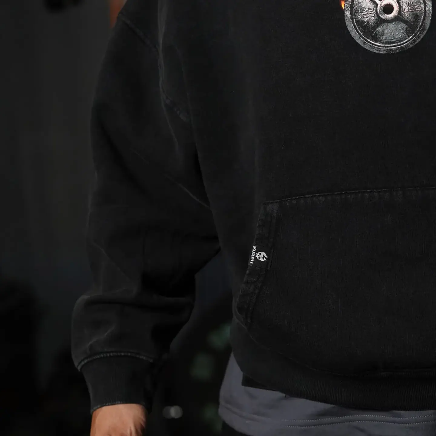 Buzo Premium Boxy Fit Hoddie ONIX Born in Fire - Acid Black 5