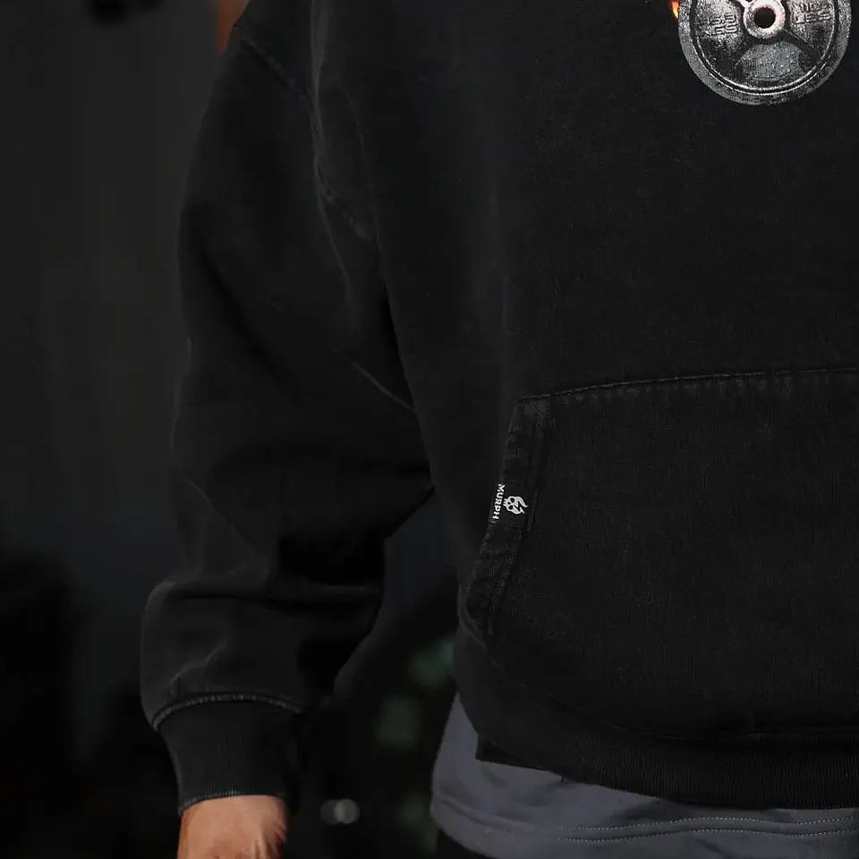 Buzo Premium Boxy Fit Hoddie ONIX Born in Fire - Acid Black 5