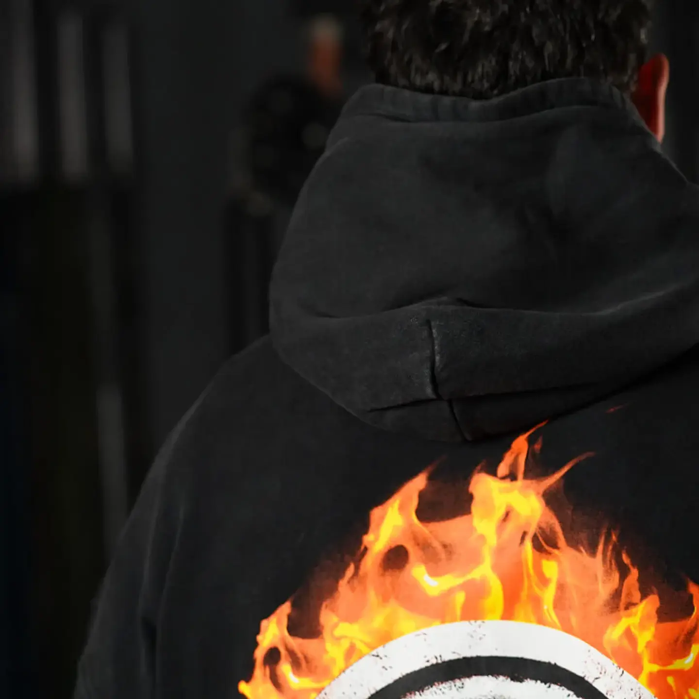 Buzo Premium Boxy Fit Hoddie ONIX Born in Fire - Acid Black 6