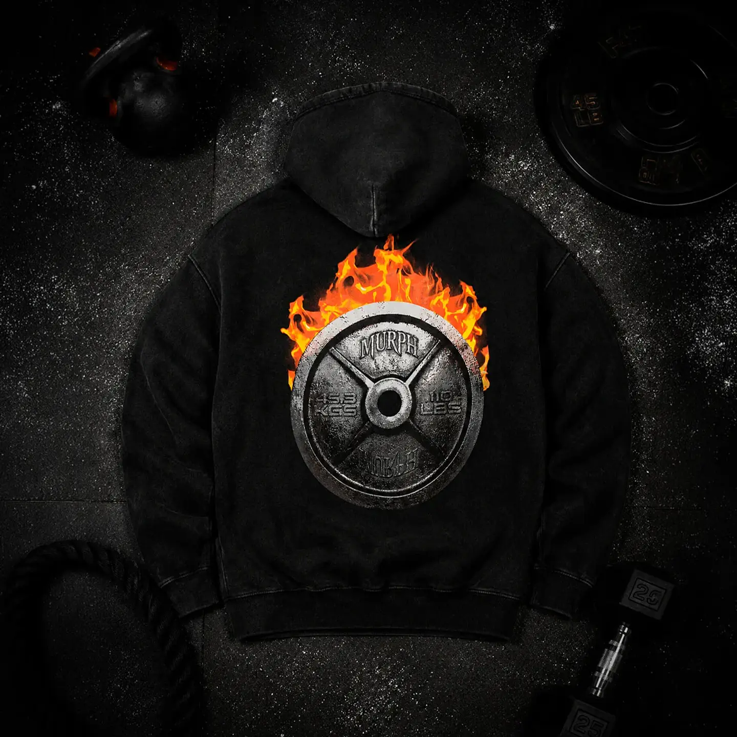 Buzo Premium Boxy Fit Hoddie ONIX Born in Fire - Acid Black 8