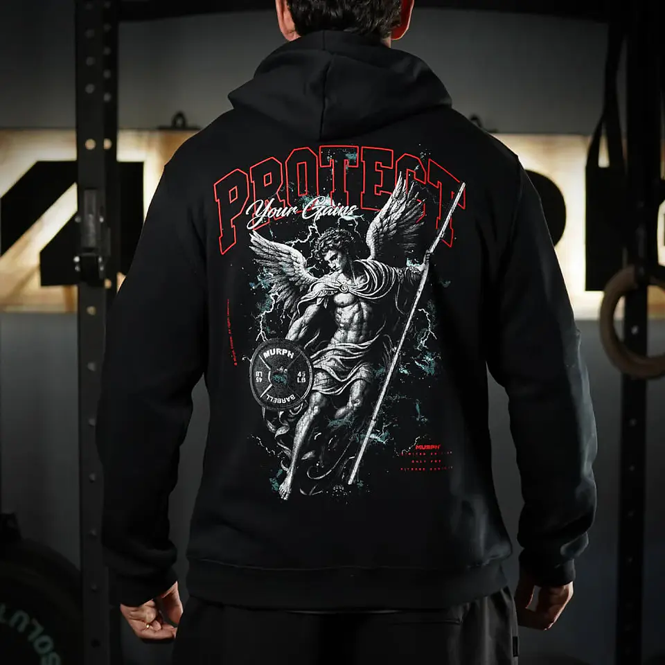 Buzo Canguro PROTECT YOUR GAINS - Black 1