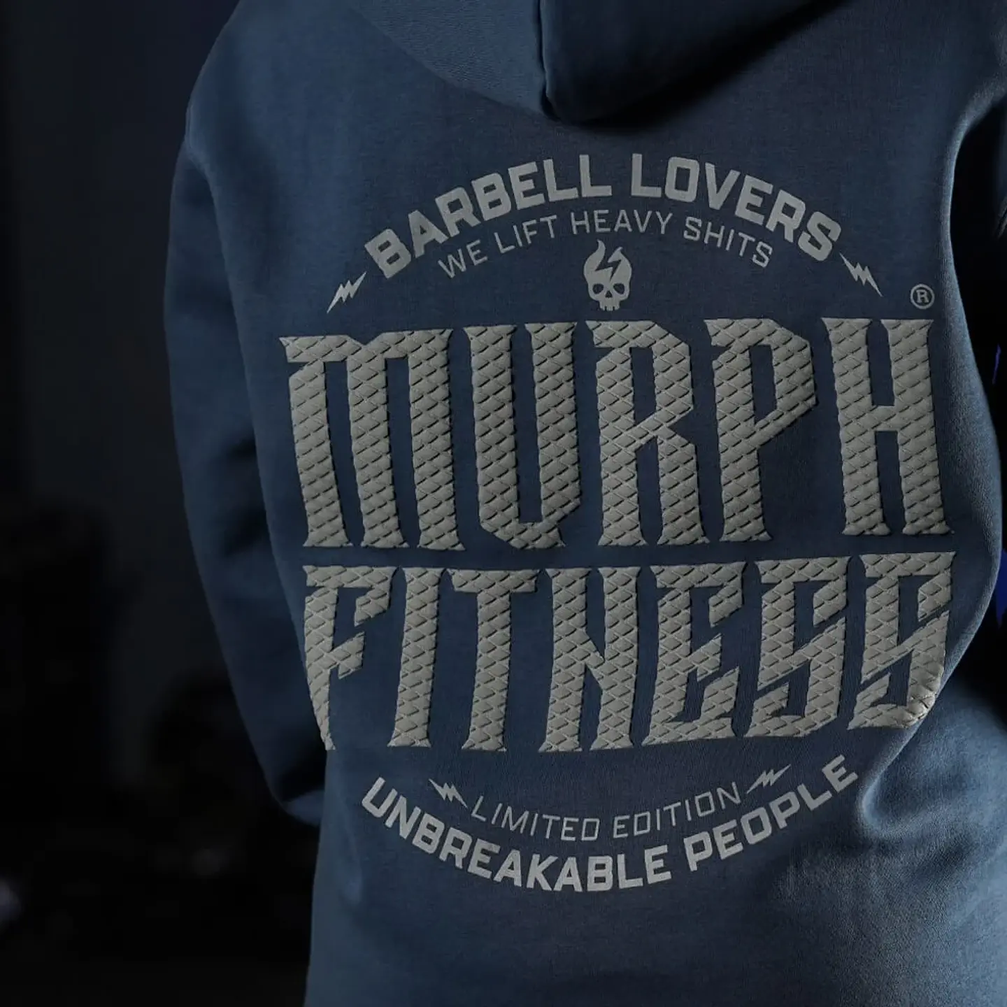 Buzo Canguro Barbell Texture - Petroleum 4
