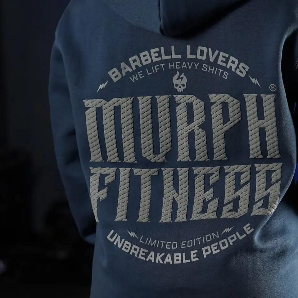 Buzo Canguro Barbell Texture - Petroleum 4