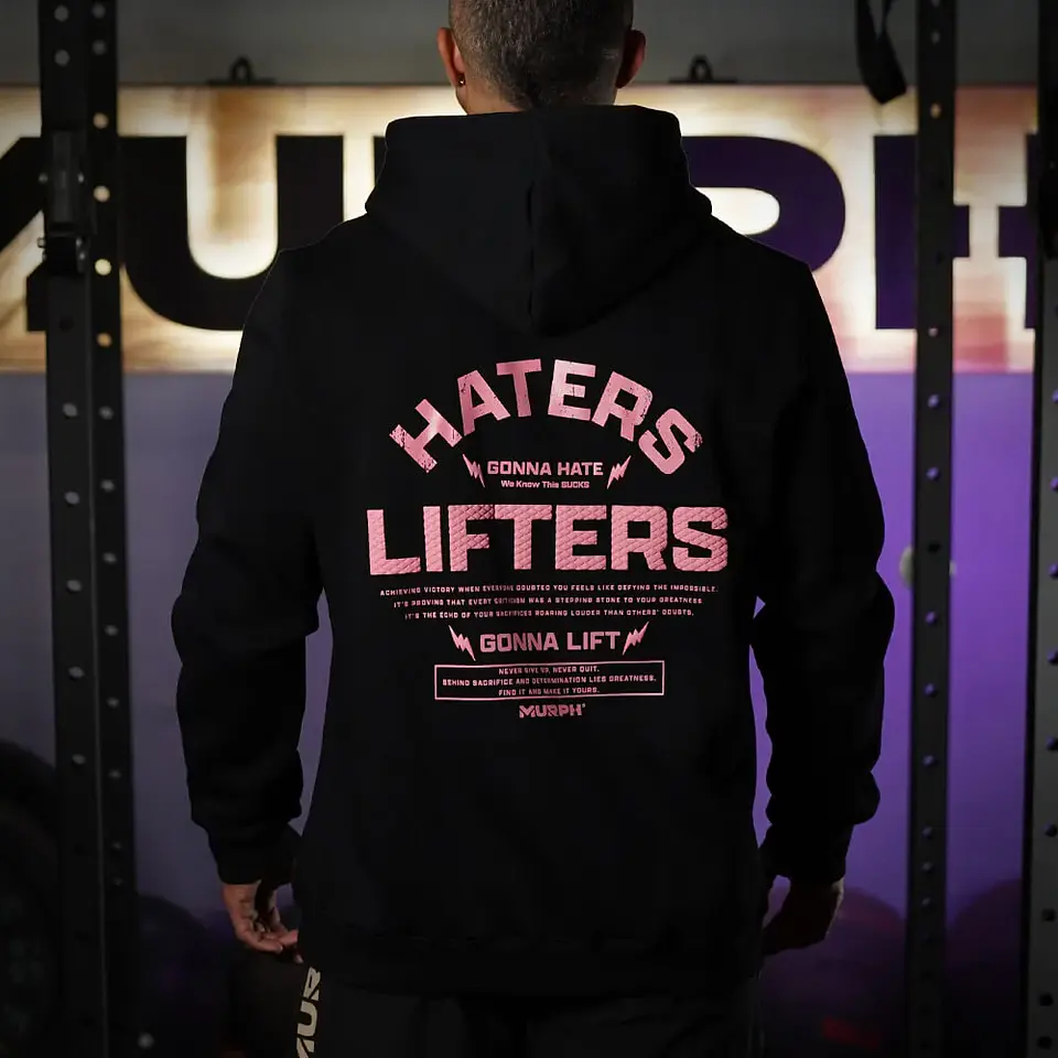Buzo Canguro Haters Vs Lifters - Negro 1