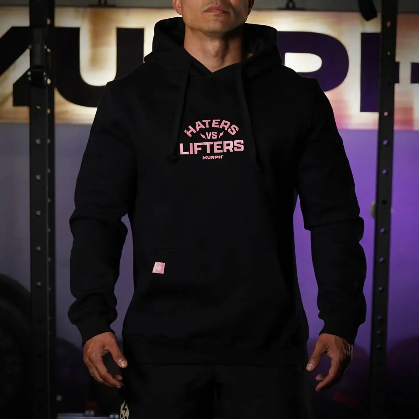 Buzo Canguro Haters Vs Lifters - Negro 2
