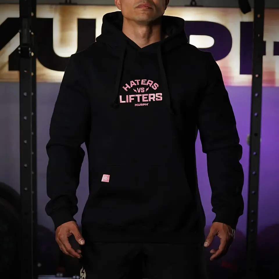 Buzo Canguro Haters Vs Lifters - Negro 2