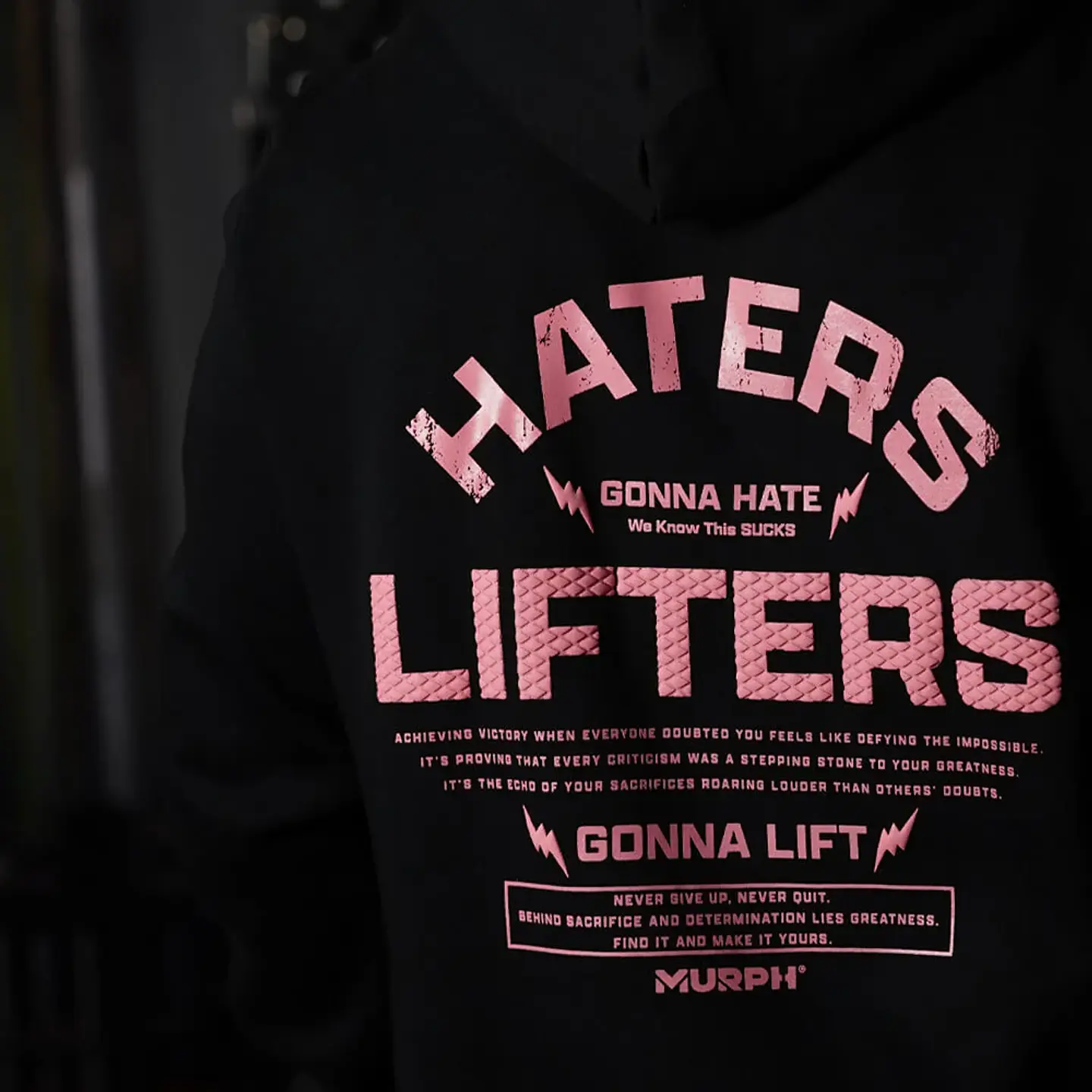 Buzo Canguro Haters Vs Lifters - Negro 3