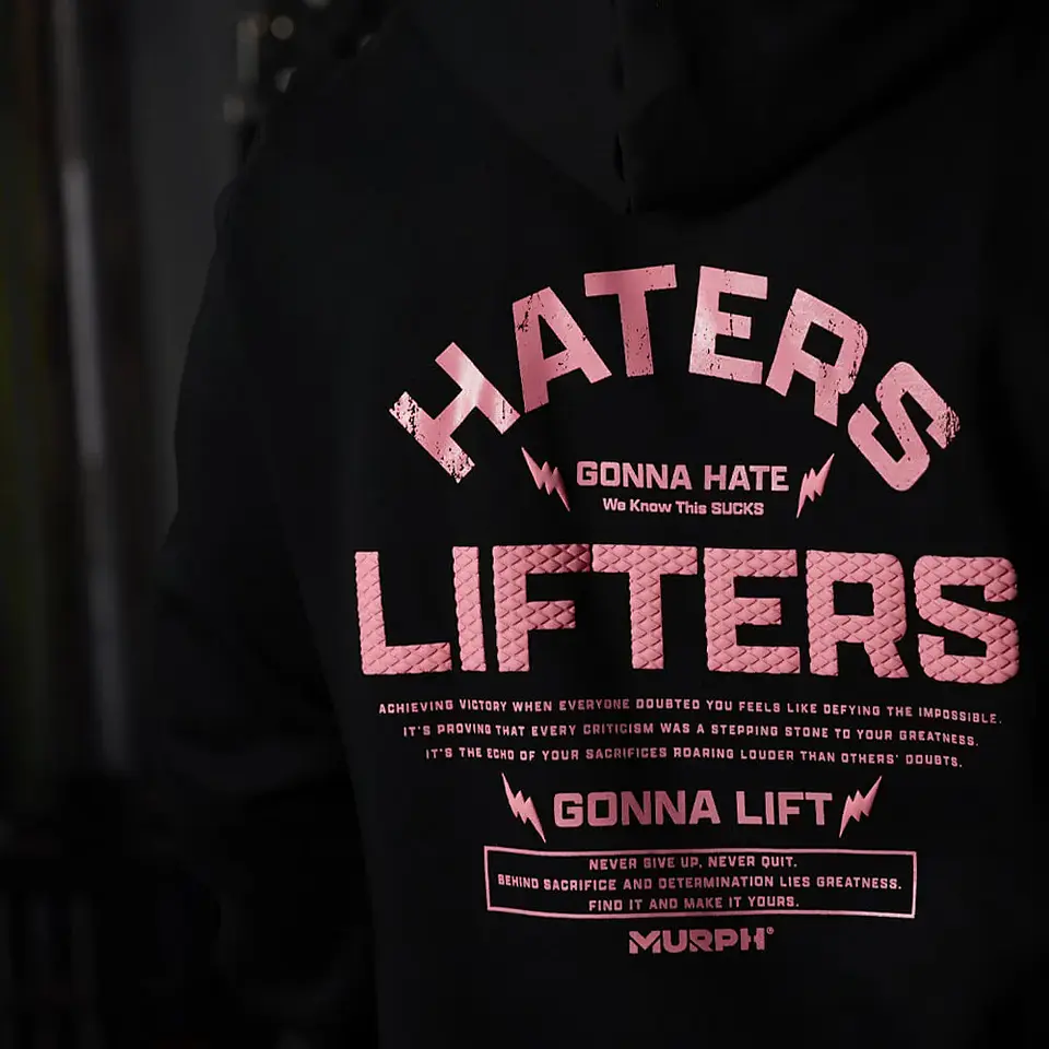 Buzo Canguro Haters Vs Lifters - Negro 3