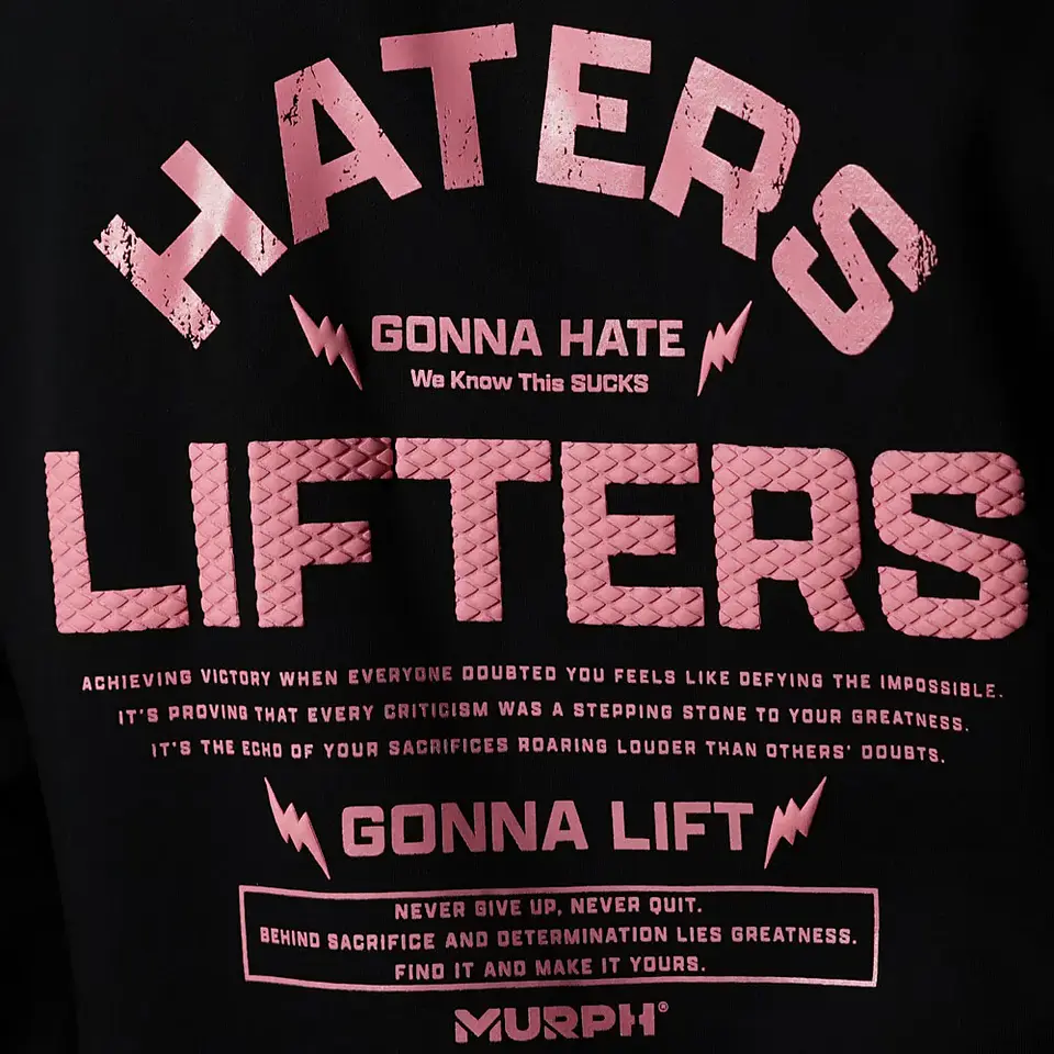 Buzo Canguro Haters Vs Lifters - Negro 5