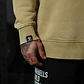 buzo Oversize Long Crewneck Skull Logo - Acid Cream - Miniatura 4