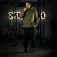Buzo Premium Oversize Hoddie Skull Logo - Tactical Green - Miniatura 2