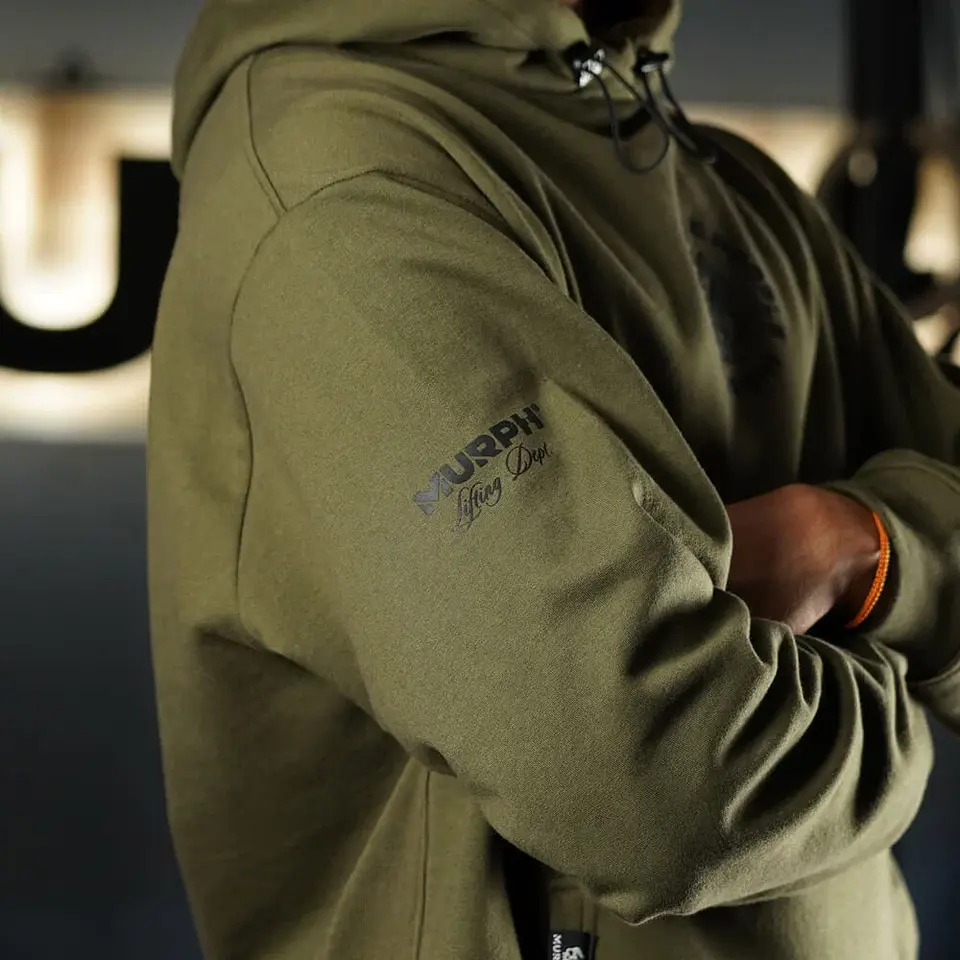 Buzo Premium Oversize Hoddie Skull Logo - Tactical Green 7