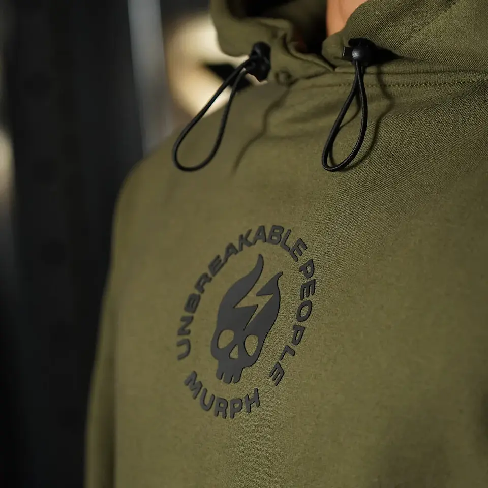 Buzo Premium Oversize Hoddie Skull Logo - Tactical Green 8