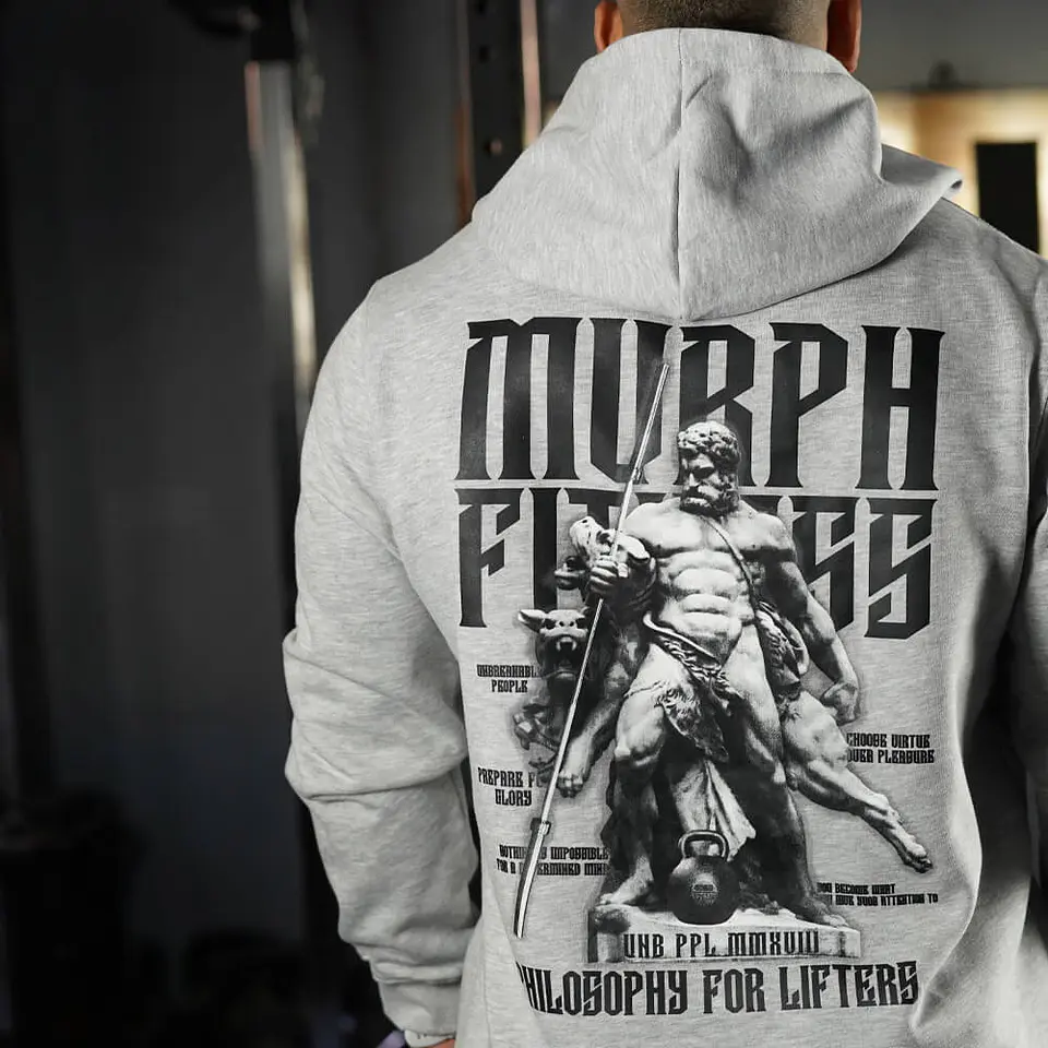Buzo Canguro Philosophy of Lifters - Heather Gray 3