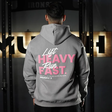 Buzo Canguro LIFT HEAVY & RUN FAST - Gris Charcoal