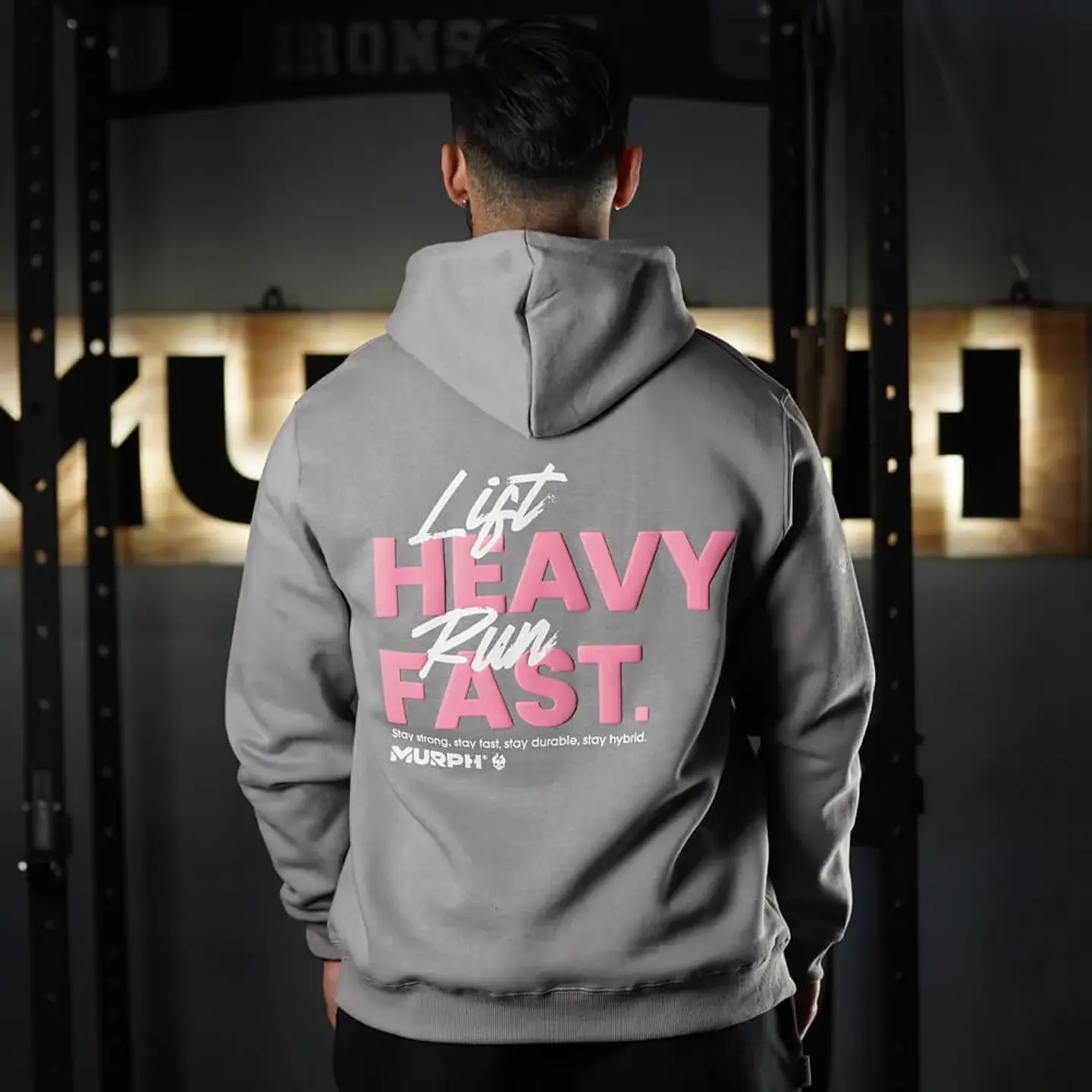 Buzo Canguro LIFT HEAVY & RUN FAST - Gris Charcoal 1