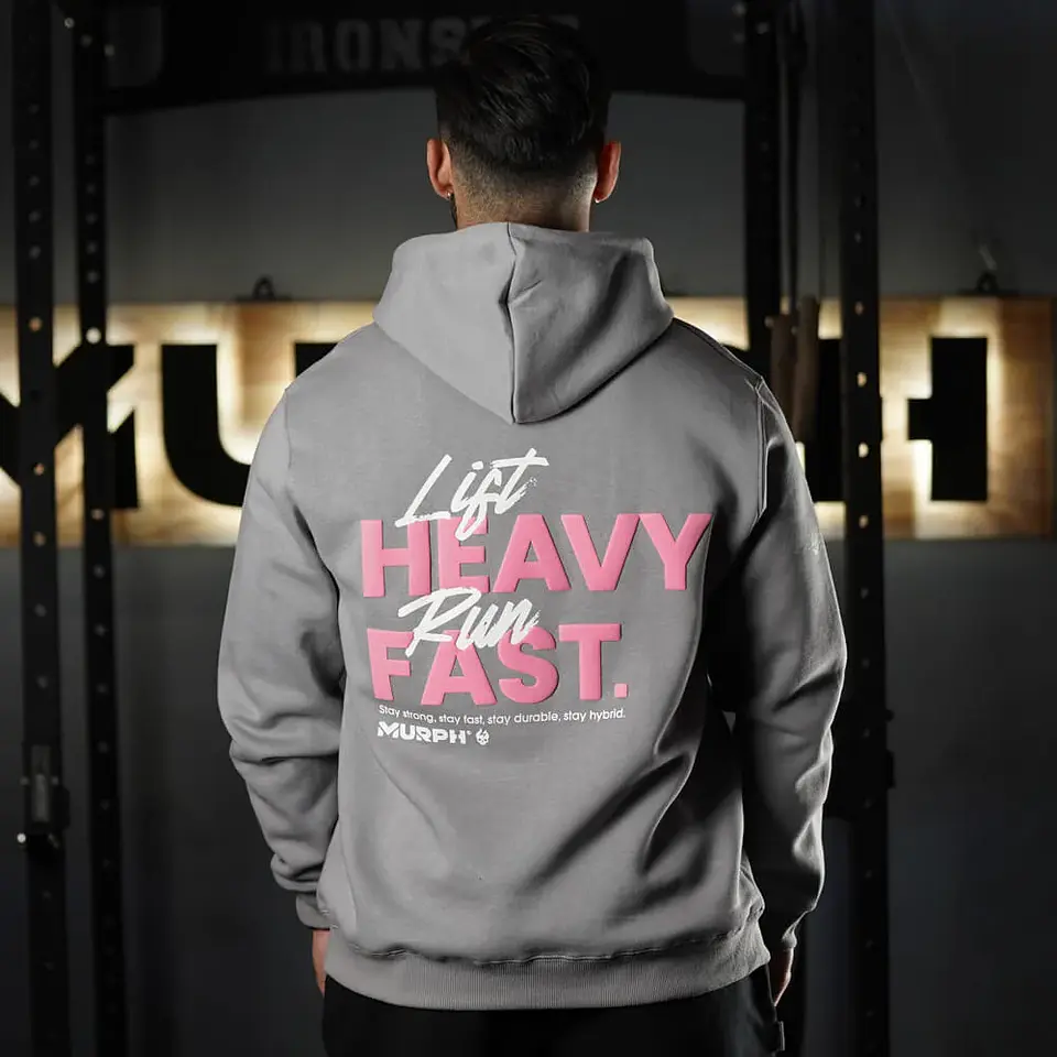 Buzo Canguro LIFT HEAVY & RUN FAST - Gris Charcoal 1
